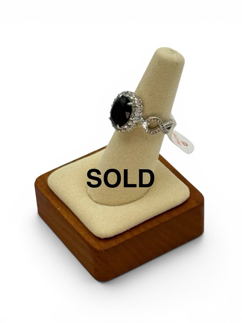 Bomb Party " The 2424 Ring" Black Onyx Rhodium Plating Size 6